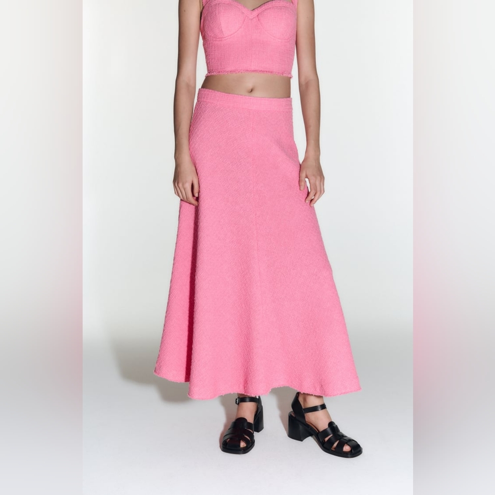 ZARA LIMITED EDITION LONG TEXTURED SKIRT